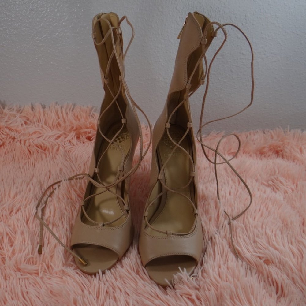 Size 9.5 Vince Camuto Lace Up Heels OBO